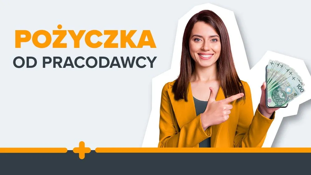 Uśmiechnięta kobieta w żółtym żakiecie prezentująca gotówkę